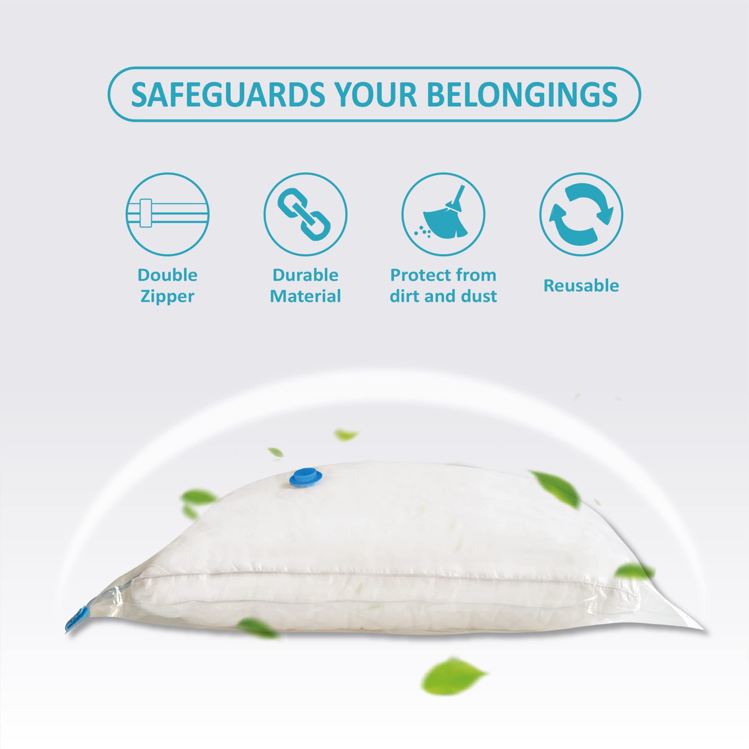 Storage Bags, 10 Jumbo Space Saver Bags Vacuum Seal Bags with Pump, Space Bags, Vacuum Sealer Bags for Clothes, Comforters, Blankets, Bedding