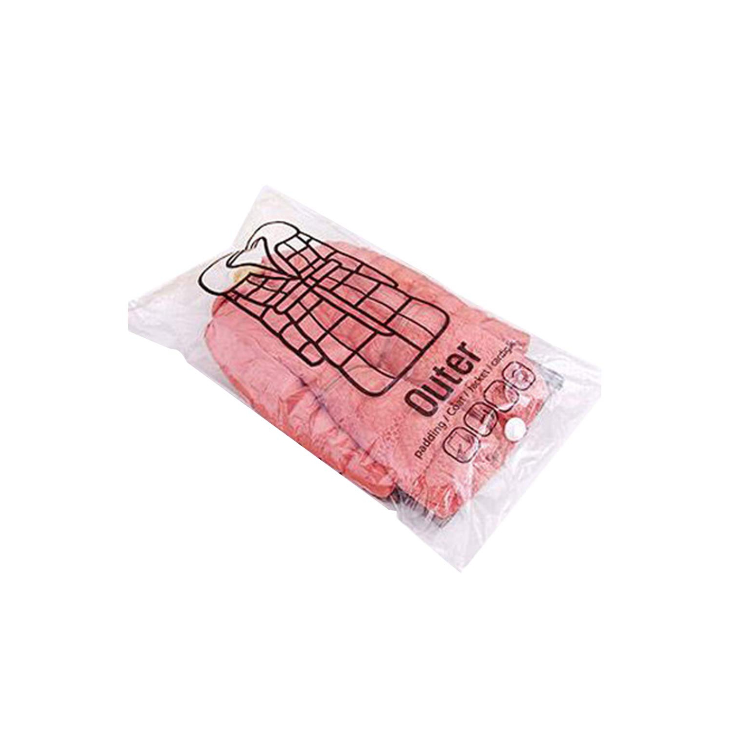 Vacuum Storage Bag 4 Pack Vacuum Seal Space Saver Bags Clear Bags for Clothes with Hook, Vacuum Compression Bag Closet Organizer with 2 Cascading