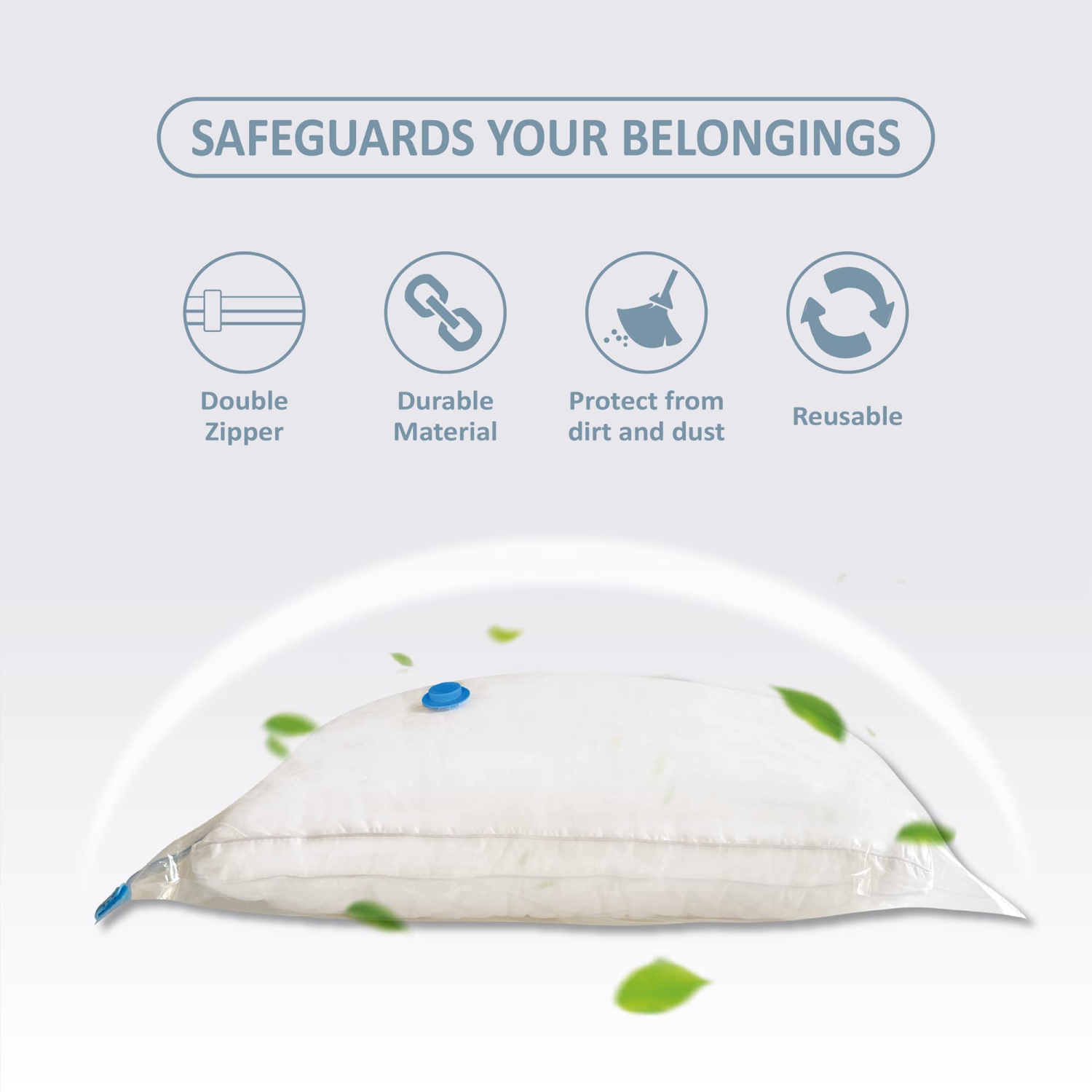 Sacs de rangement sous vide, 10 grands sacs à sceller sous vide avec pompe, sacs d'espace, sacs à thermosceller pour vêtements, douillettes,