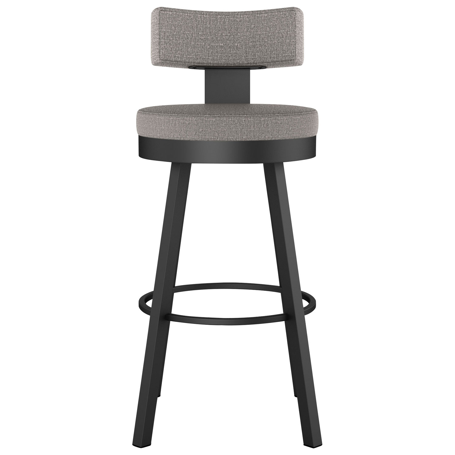 Morgan Contemporary Polyester Counter Height Barstool - Silver Grey/Black