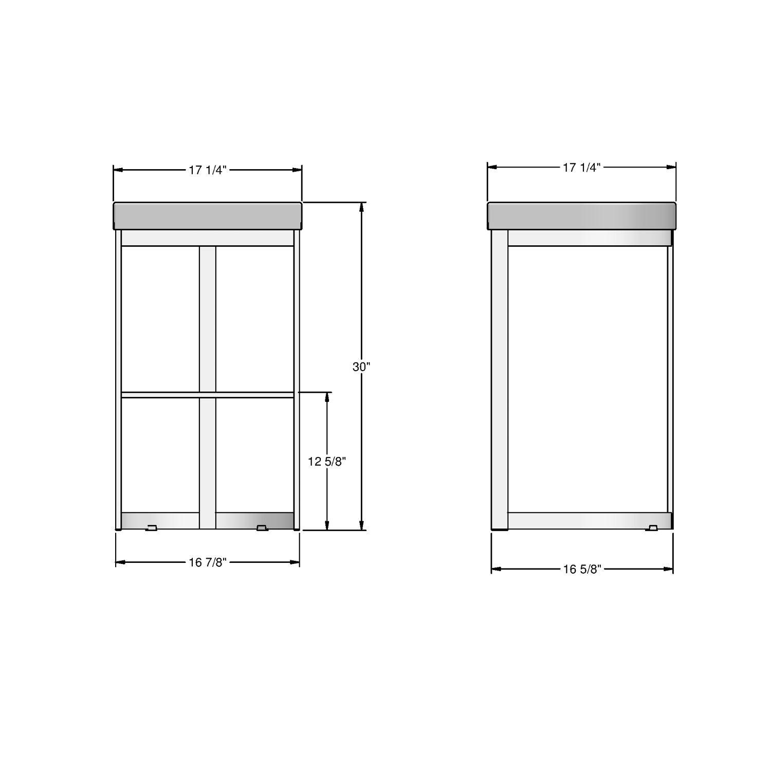 Tabouret de bar contemporain à hauteur de bar Lester - Bleu/Noir