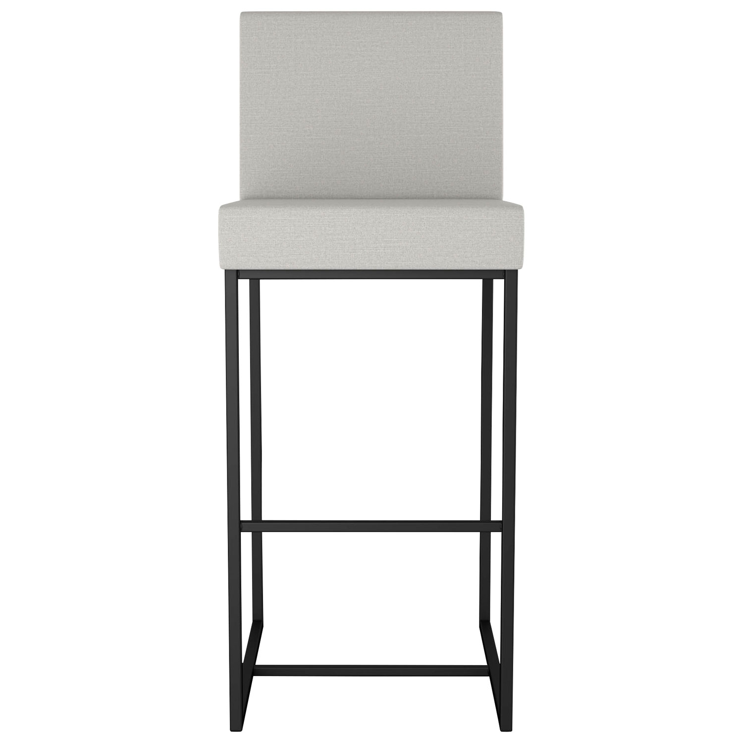 Derry Traditional Counter Height Barstool - Grey Woven/Black