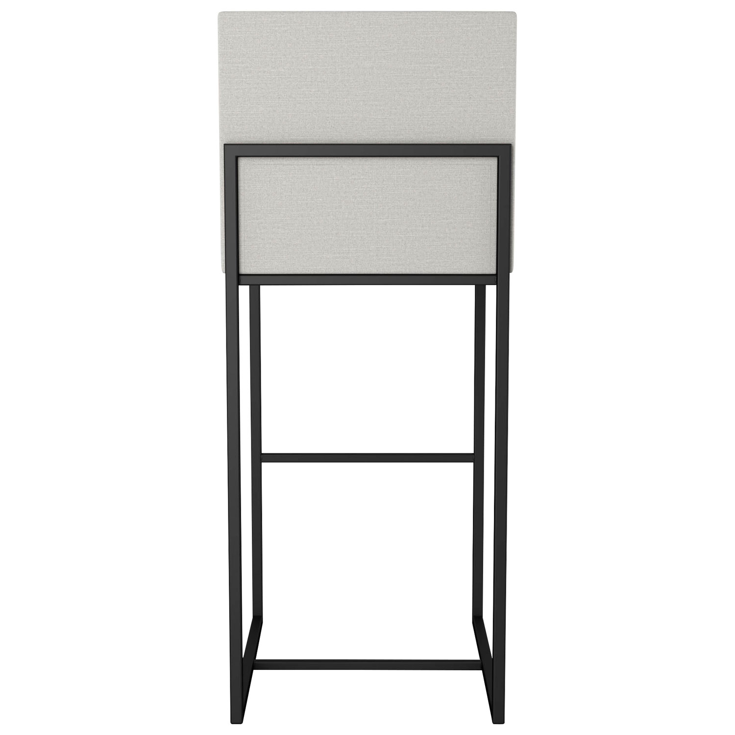 Derry Traditional Bar Height Barstool - Grey Woven/Black