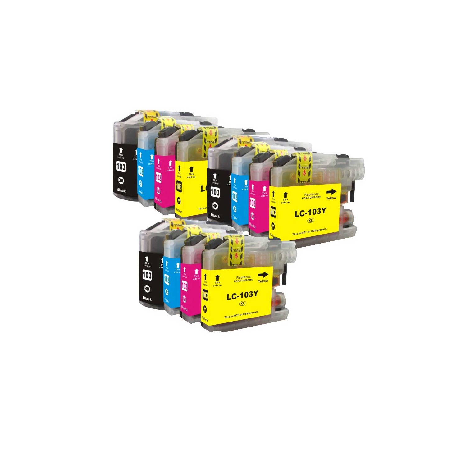 Max Saving - 12 Ink Compatible LC103XL Ink Cartridge for Brother LC-103XL