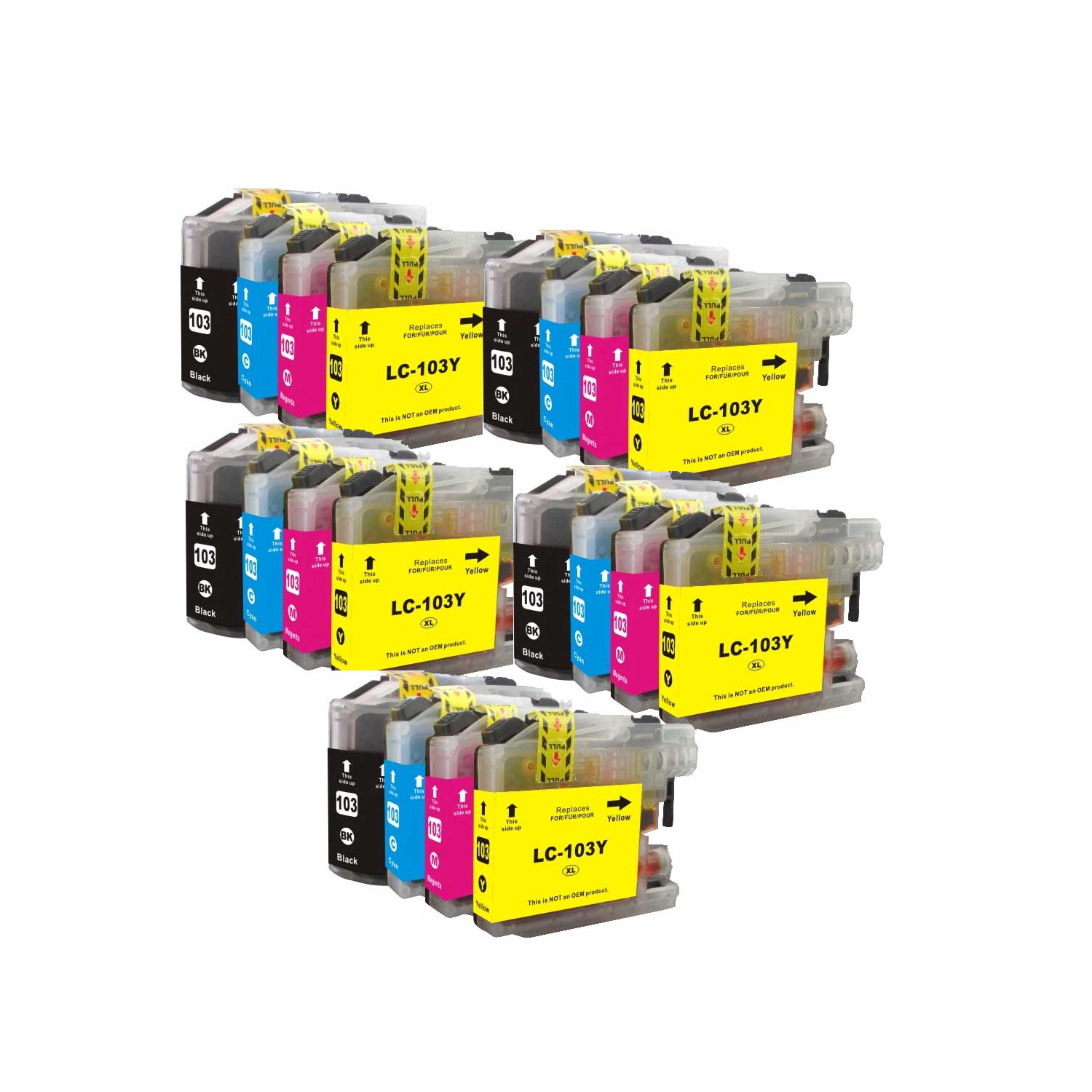 Max Saving - 4 Set 20 Ink Compatible LC103XL Ink Cartridge for Brother LC-103XL