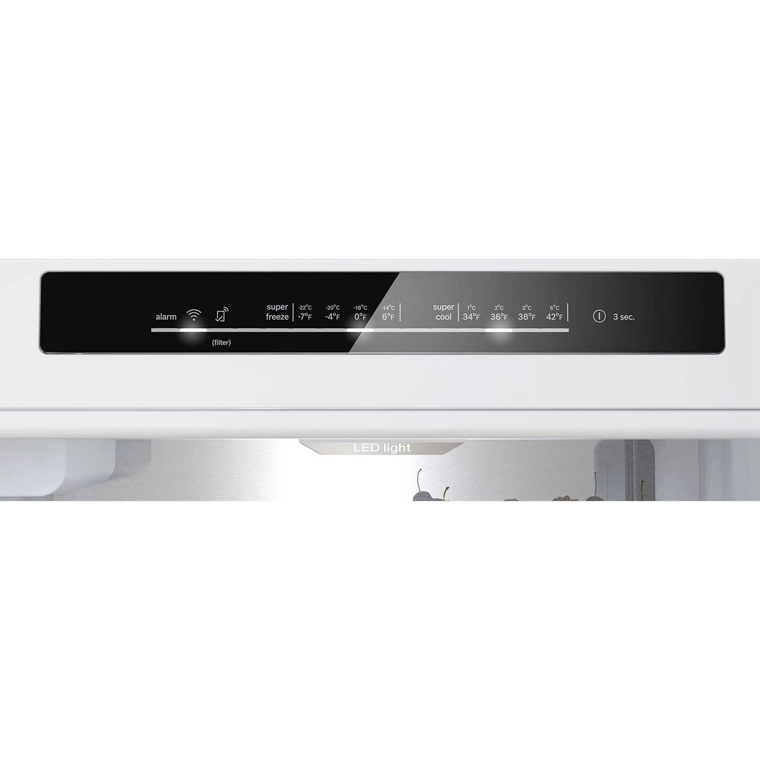 Réfrigérateur à congélateur inférieur 12,8 pi³ 25 po avec distributeur d'eau de Bosch - Acier inoxydable