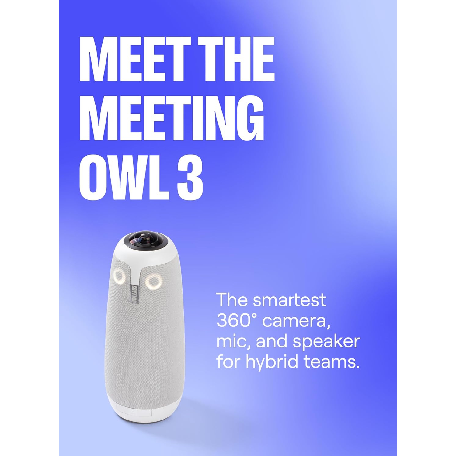 Owl Labs Meeting Owl 3 Huddle Camera and Speaker-