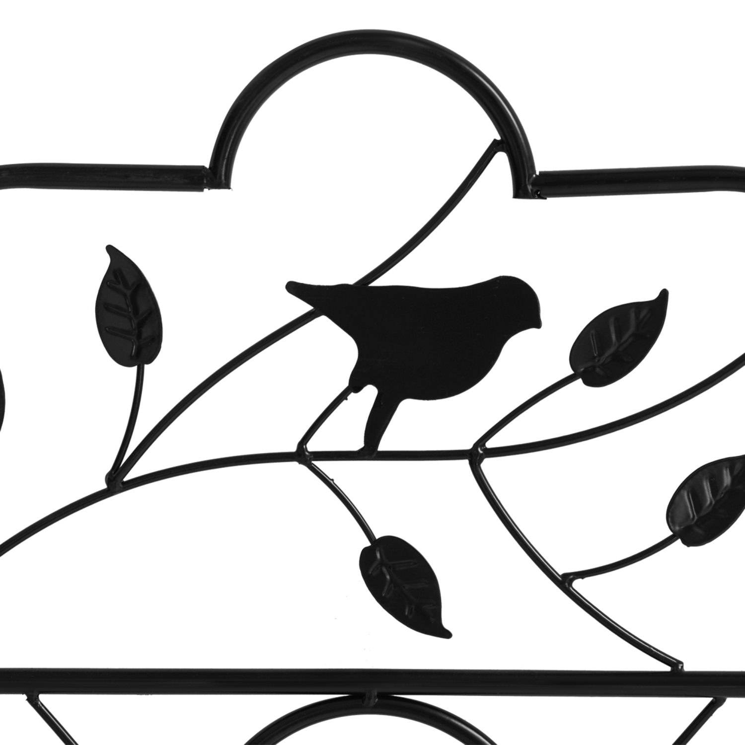 Outsunny Lot de 2 treillis de jardin pour plantes grimpantes, panneaux de grille en métal d'extérieur avec oiseaux et feuilles, pour roses, fleurs de