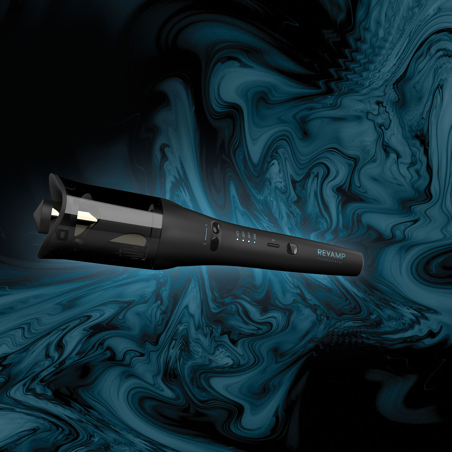 Boucleur Progloss Hollywood de 1,1 po de Revamp - Noir