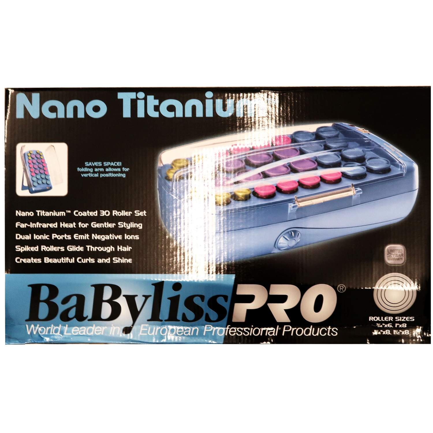 BabylissPRO Nano Titanium 30 Piece Roller Hairsetter and Barberology Accessories