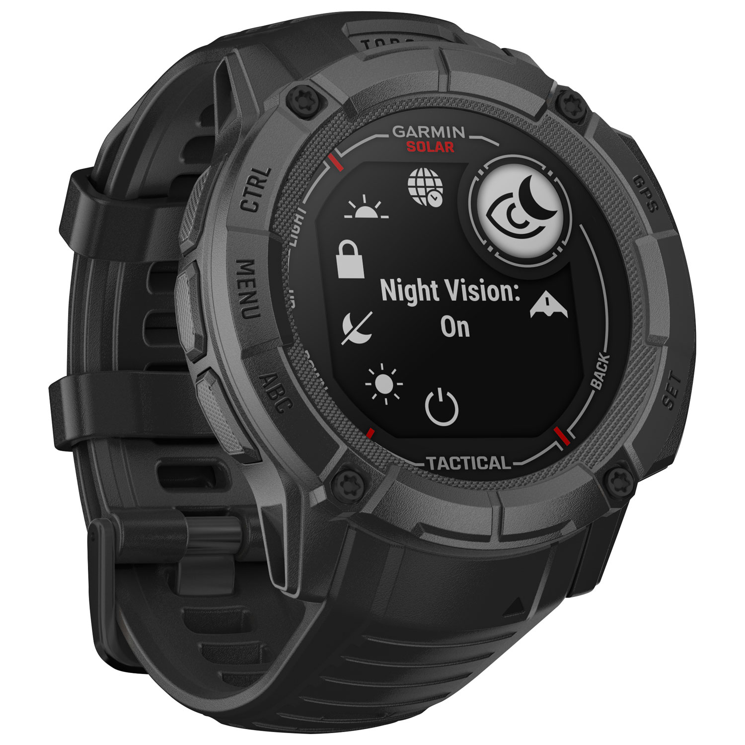 Montre intelligente multisport Bluetooth de 53 mm Instinct 2X Solar Tactical Edition de Garmin - Noir