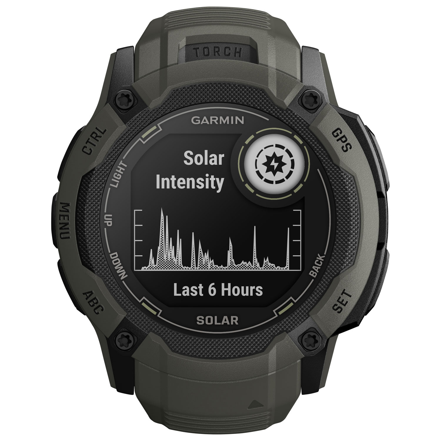 Garmin Instinct 2X Solar 53mm GPS Watch with Heart Rate Monitor - Moss