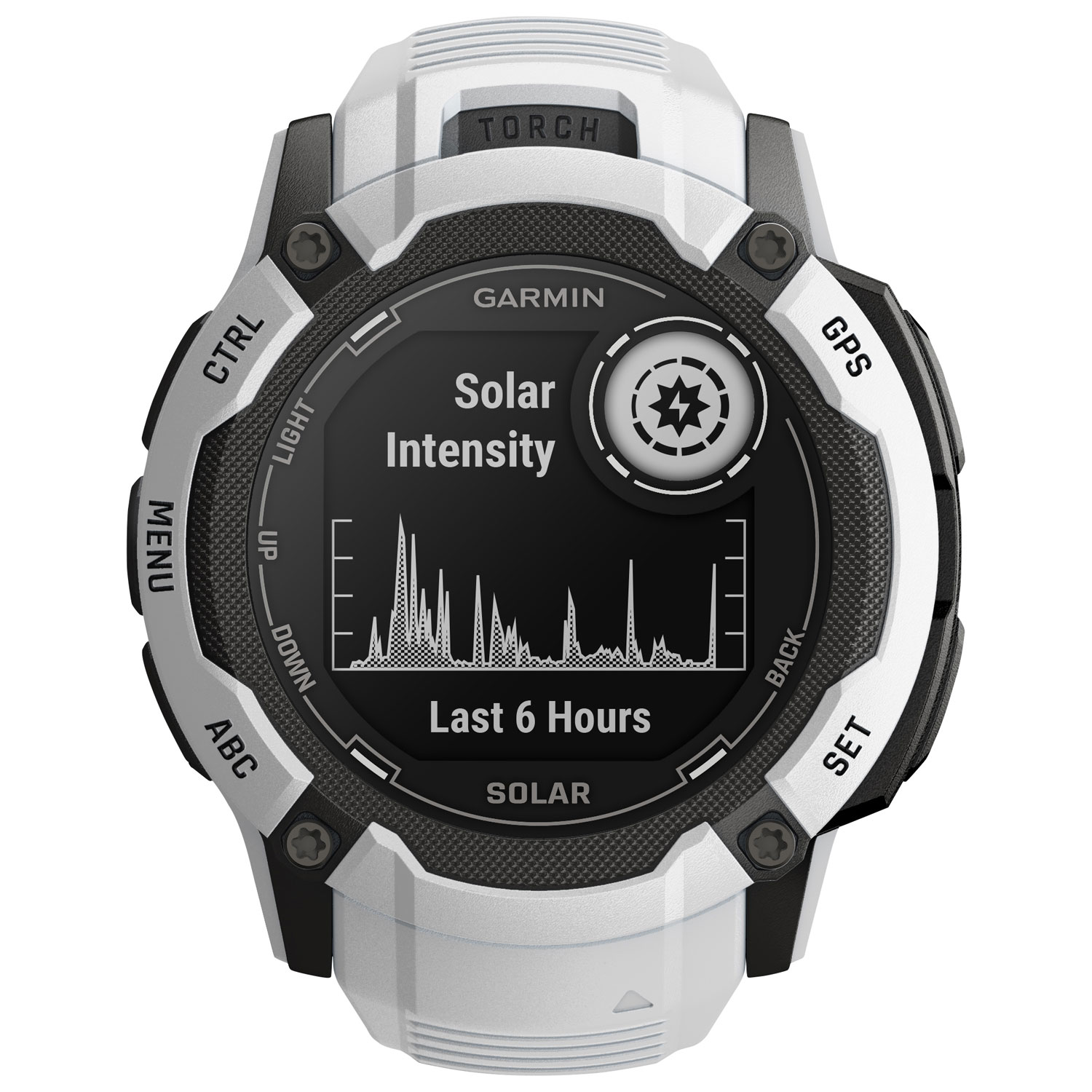 Garmin Instinct 2X Solar 53mm GPS Watch with Heart Rate Monitor - Whitestone