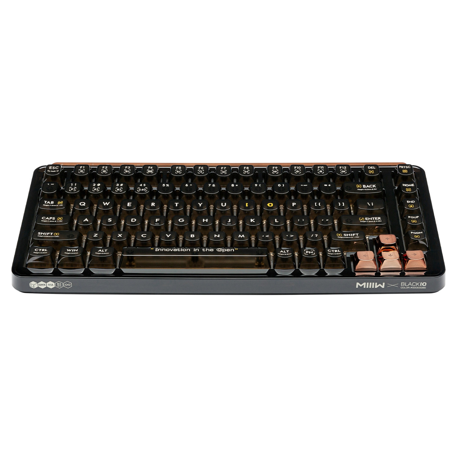 XIAOMI MIIIW BLACK IO 83 Keys Custom Mechanical Gaming Keyboard, Space Gold