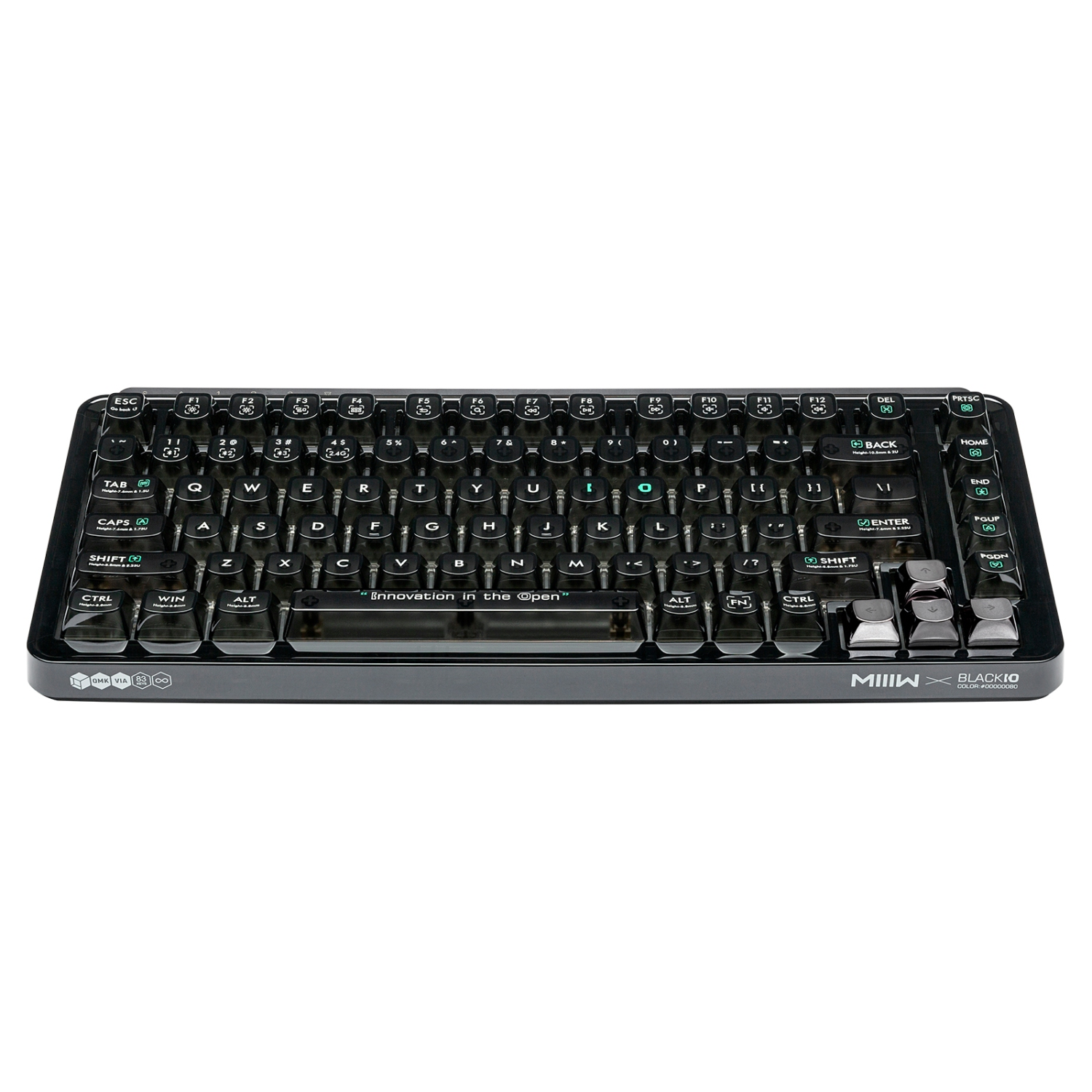 XIAOMI MIIIW BLACK IO 83 Keys Custom Mechanical Gaming Keyboard, Space Silver