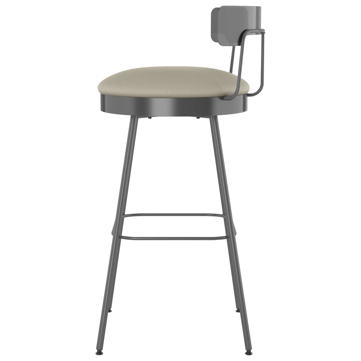 Monza Contemporary Bar Height Barstool - Greige/Dark Grey