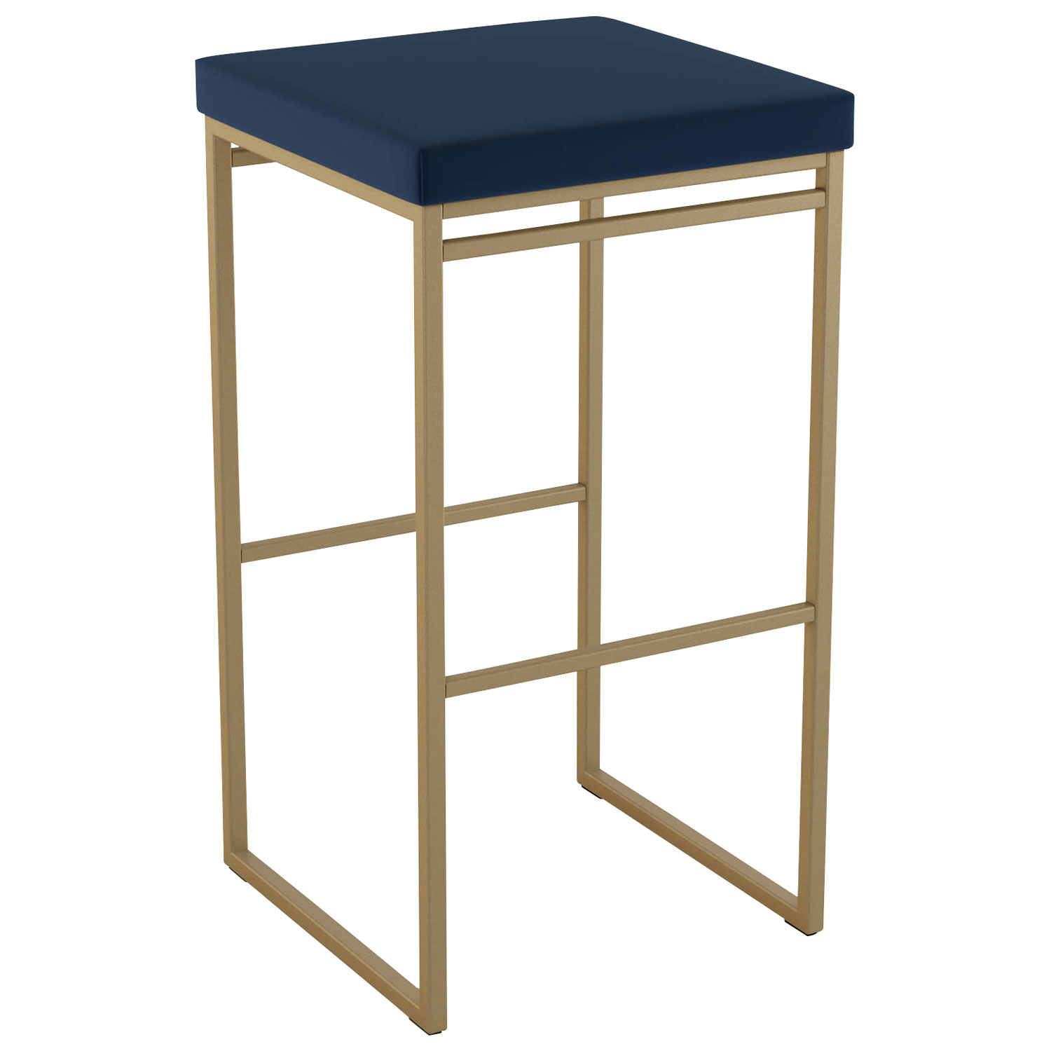 Tabouret de bar contemporain à hauteur de comptoir Easy - Bleu/Doré