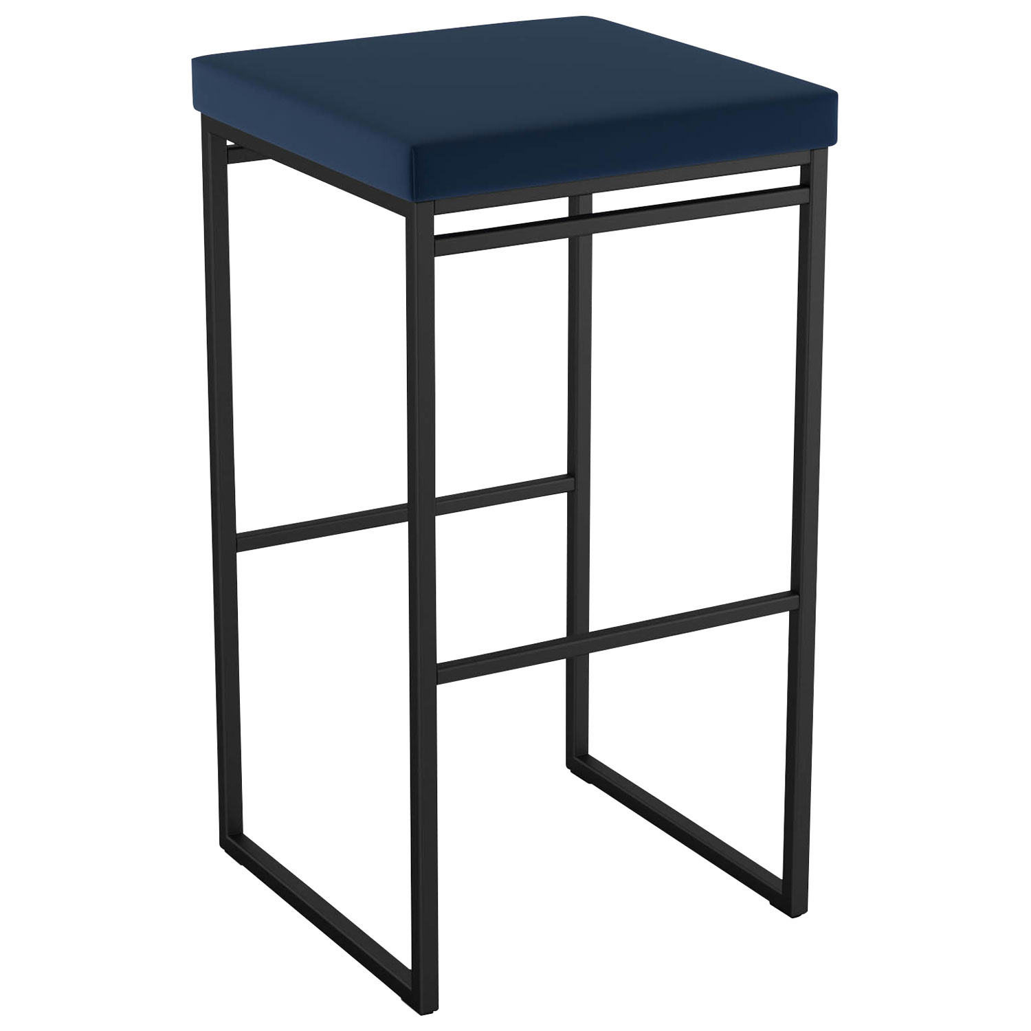 Tabouret de bar contemporain à hauteur de bar Easy - Bleu/Noir