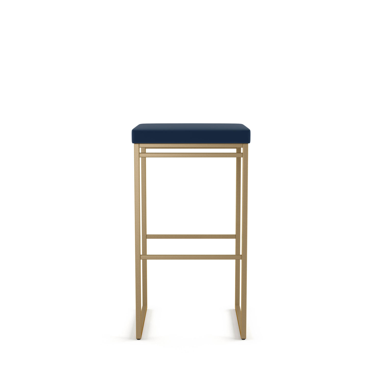 Tabouret de bar contemporain à hauteur de bar Easy - Bleu/Doré