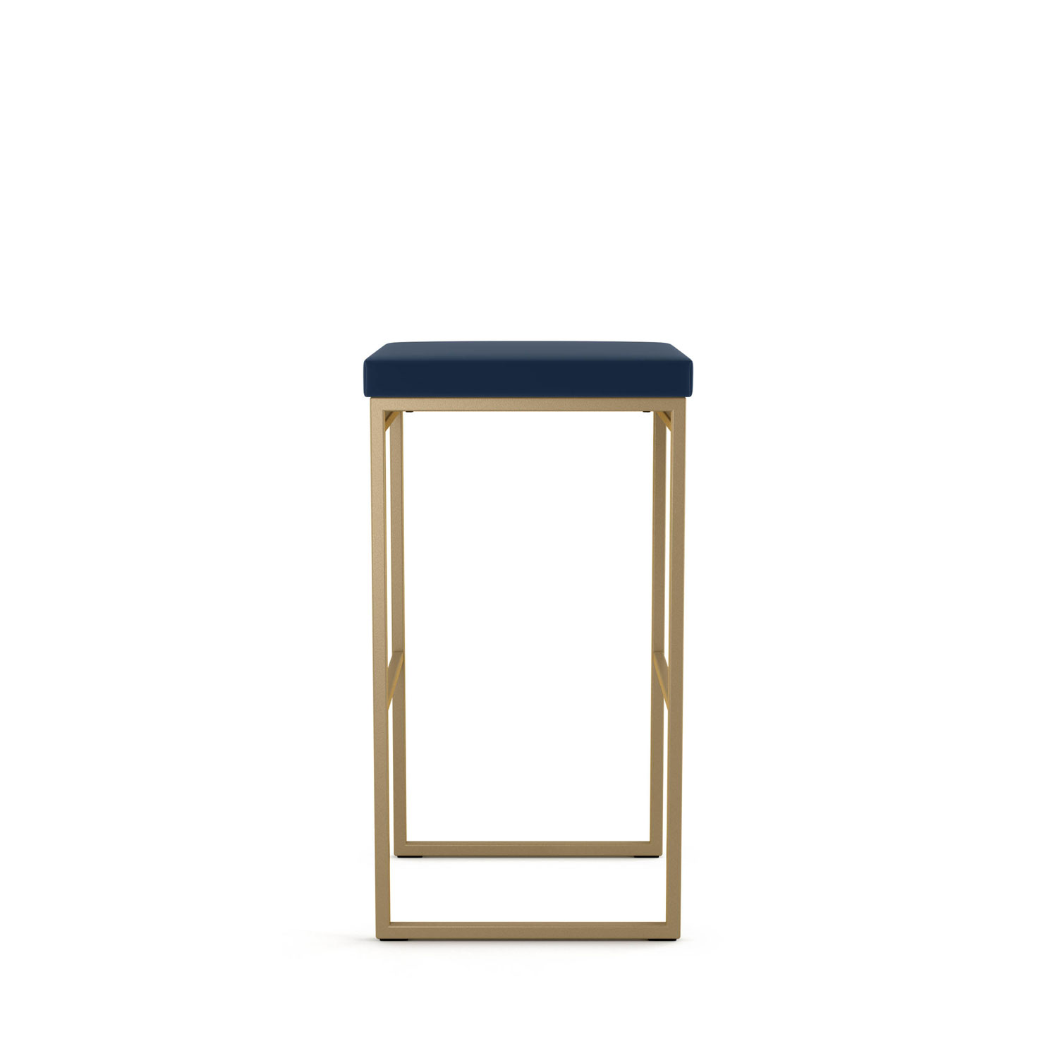 Tabouret de bar contemporain à hauteur de bar Easy - Bleu/Doré