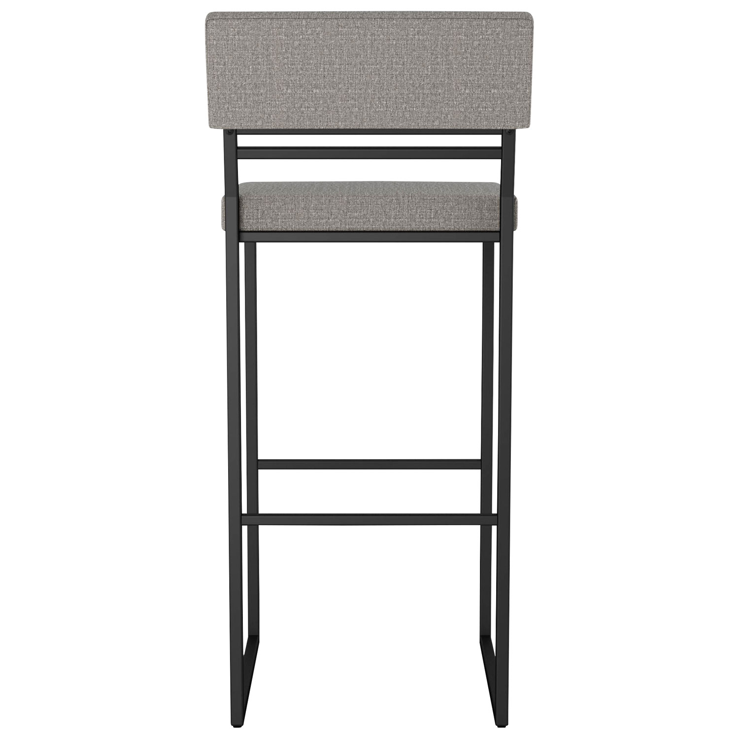 Tabouret de bar contemporain à hauteur de comptoir Everly - Gris argenté/Noir