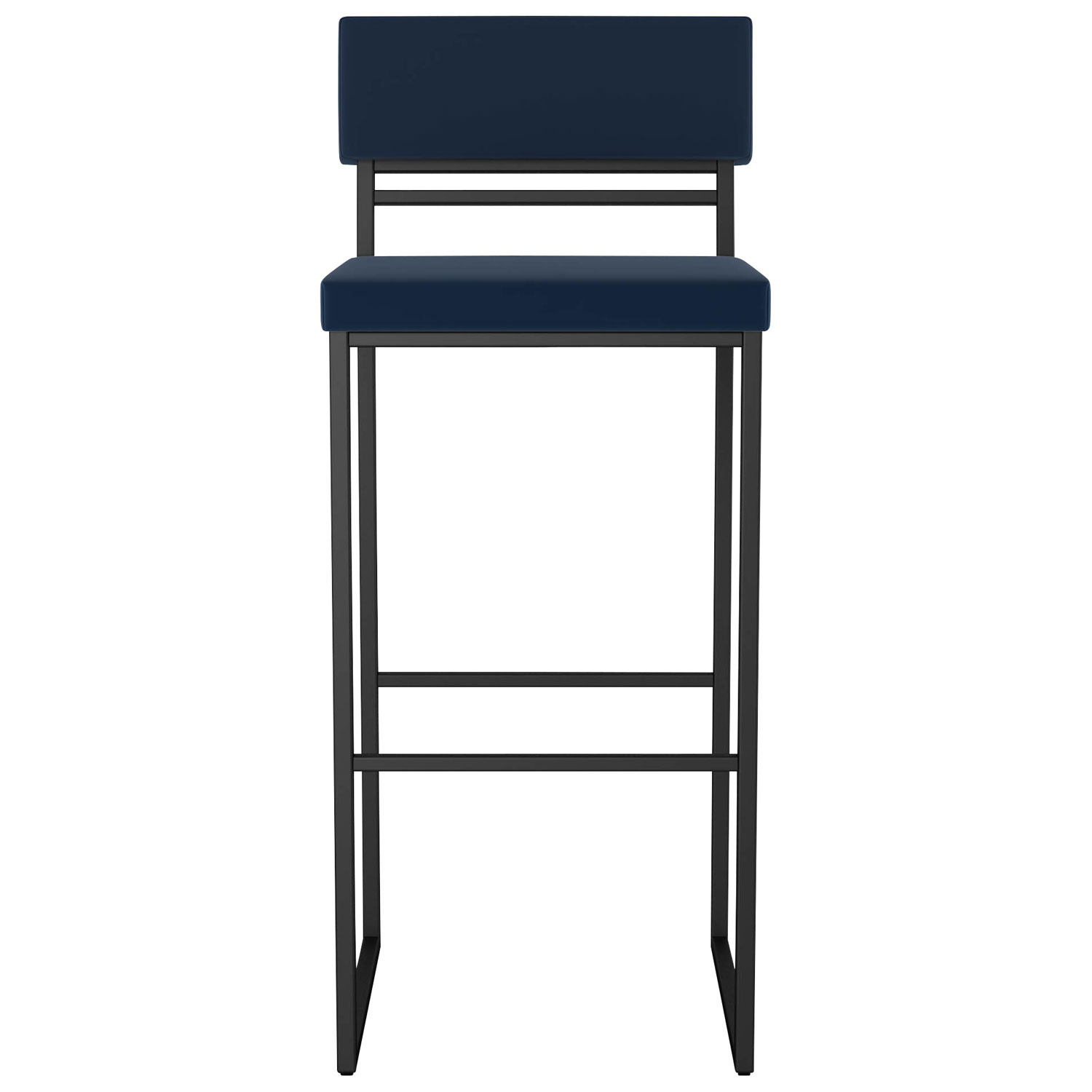 Everly Contemporary Bar Height Barstool - Blue/Black