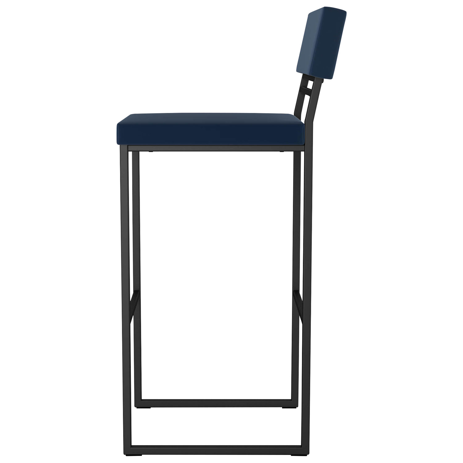 Everly Contemporary Bar Height Barstool - Blue/Black