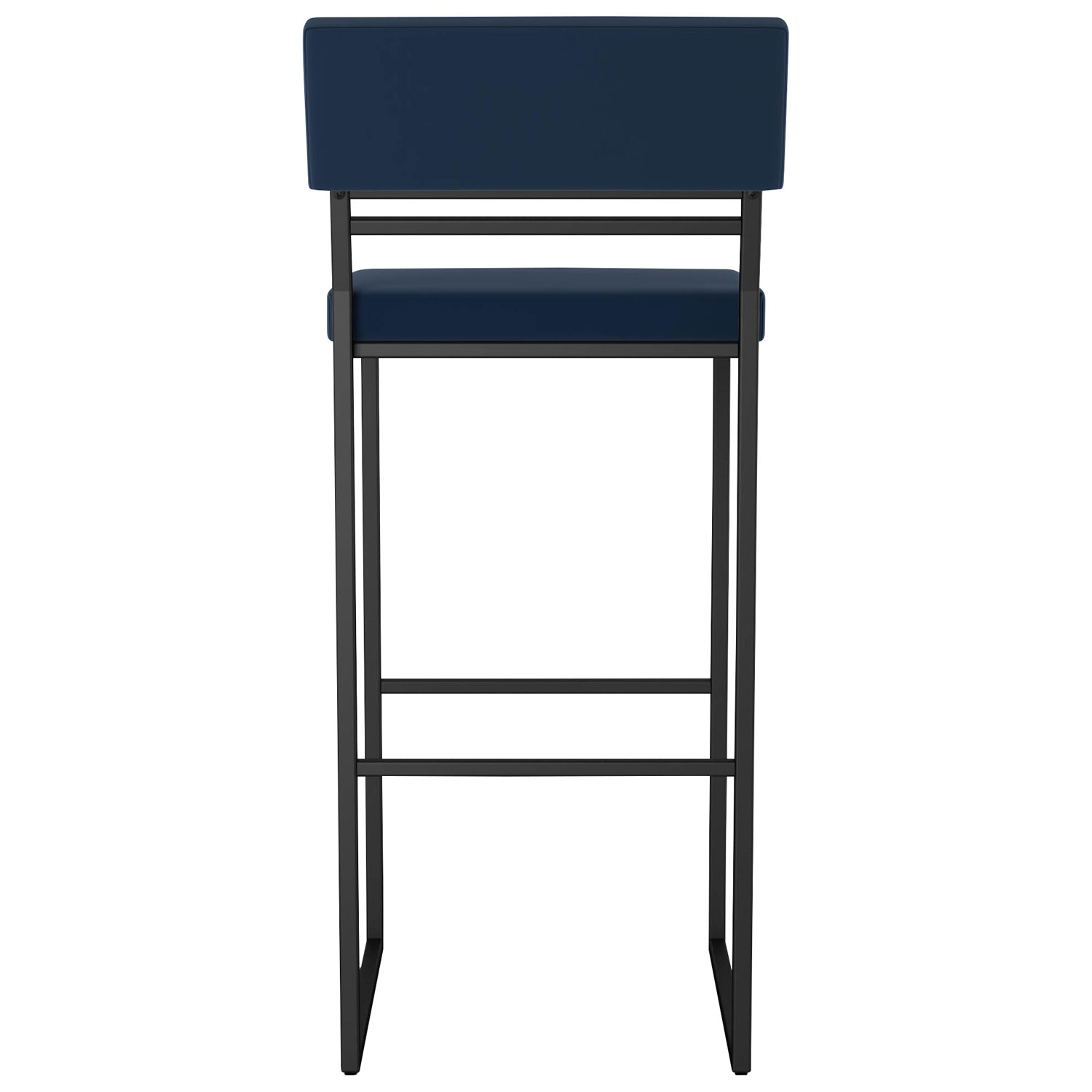 Everly Contemporary Bar Height Barstool - Blue/Black