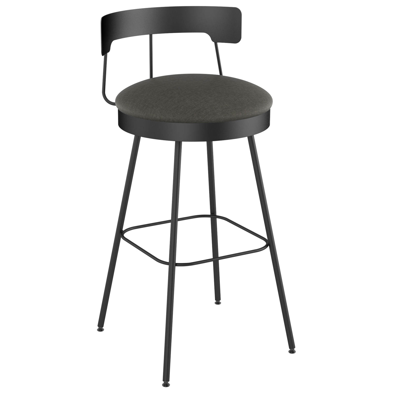 Monza Contemporary Counter Height Barstool - Dark Grey/Black