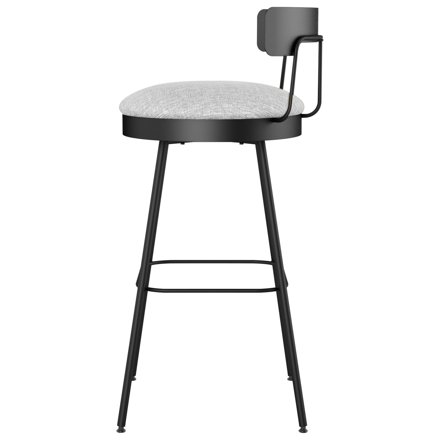 Monza Contemporary Bar Height Barstool - Grey White/Black