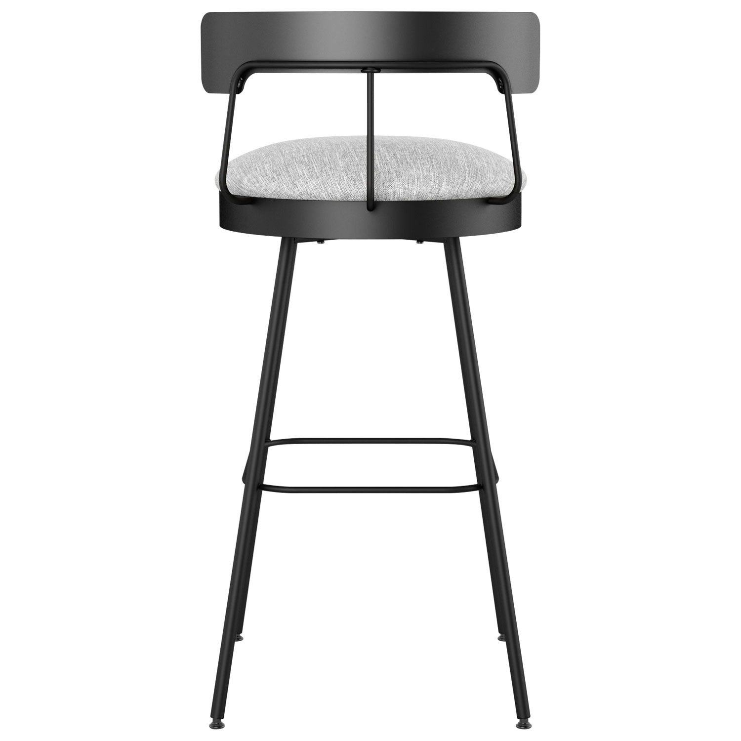 Monza Contemporary Bar Height Barstool - Grey White/Black