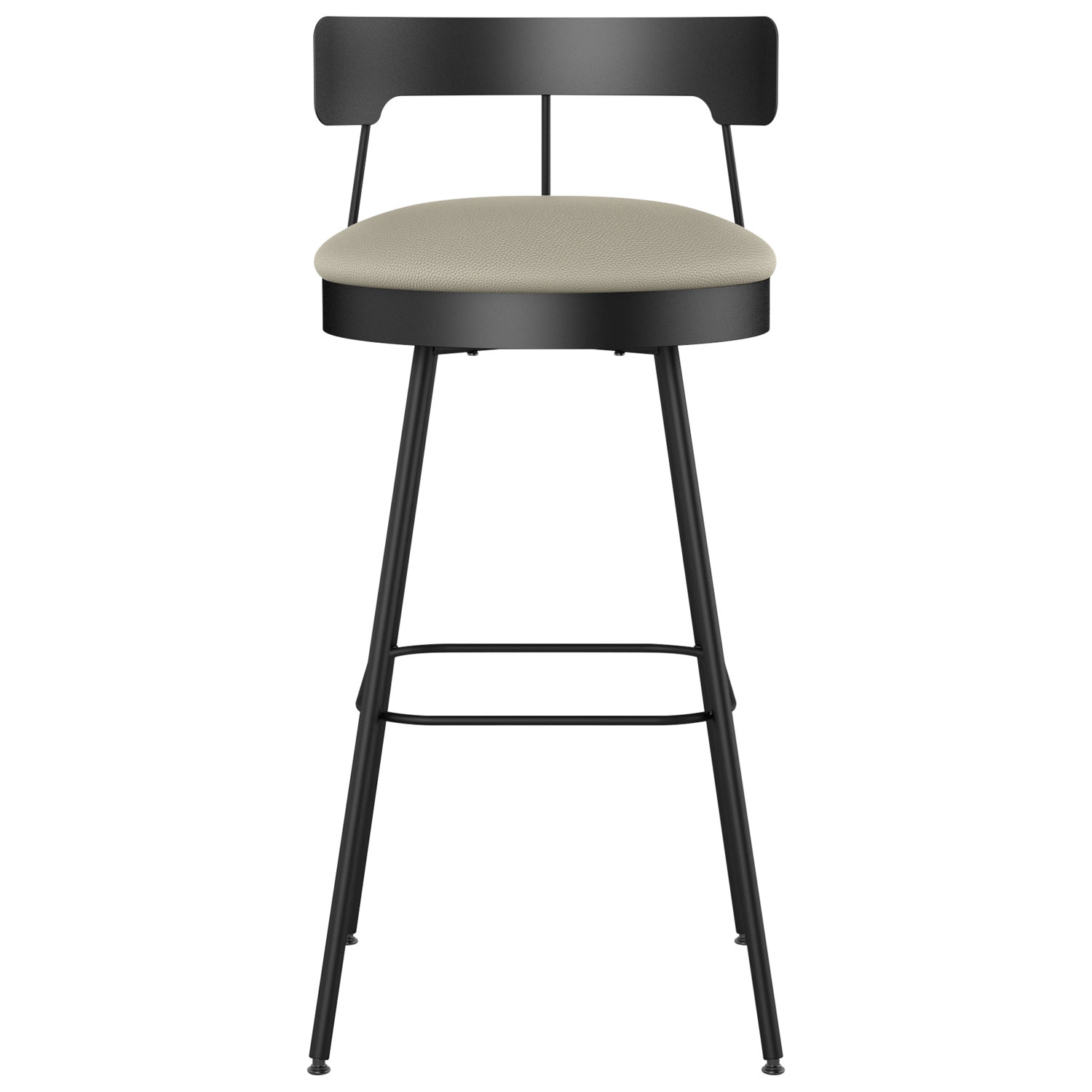 Monza Contemporary Bar Height Barstool - Greige/Black