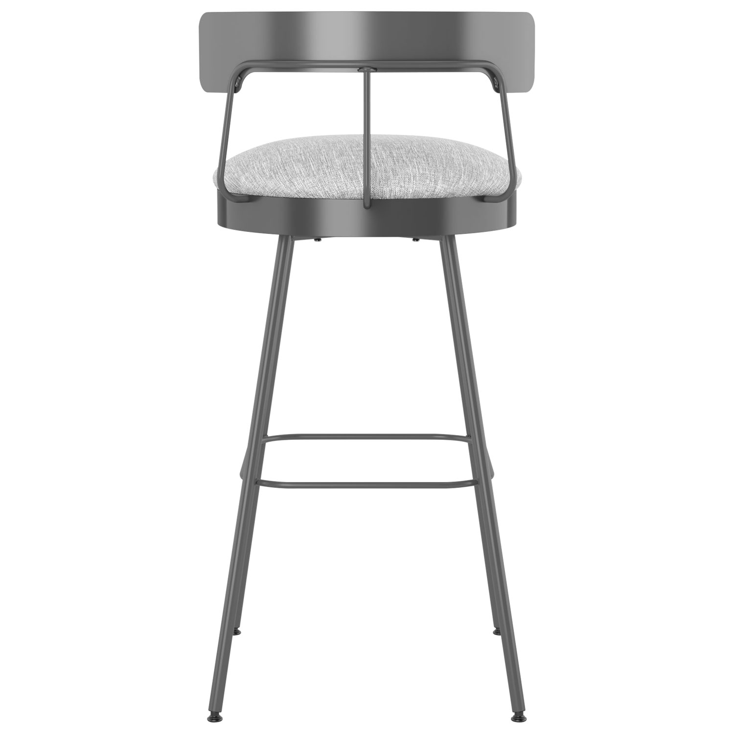Tabouret de bar contemporain à hauteur de bar Monza - Blanc gris/Gris foncé