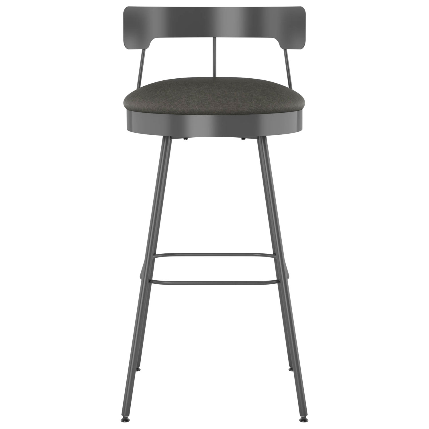 Monza Contemporary Bar Height Barstool - Dark Grey/Dark Grey