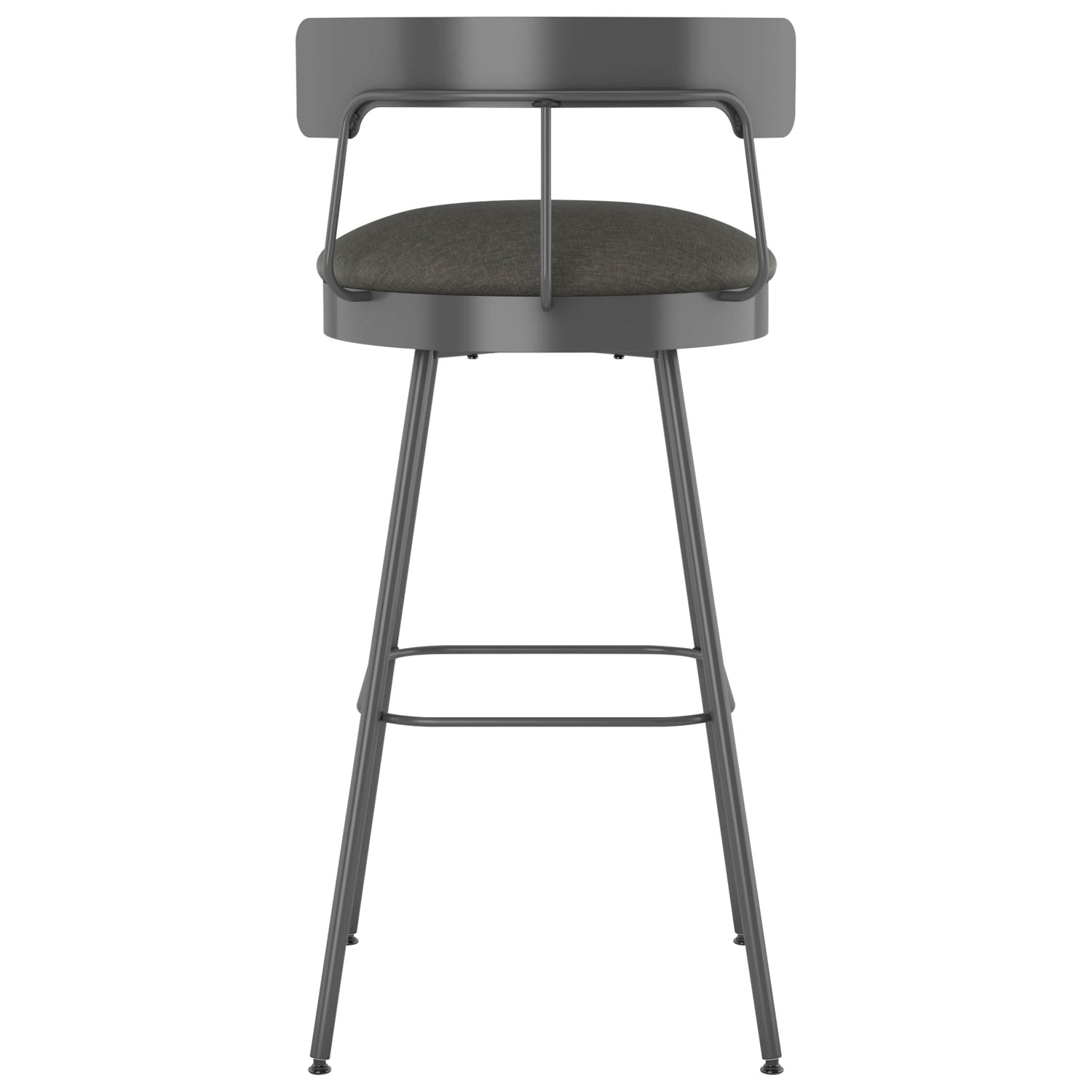 Monza Contemporary Bar Height Barstool - Dark Grey/Dark Grey