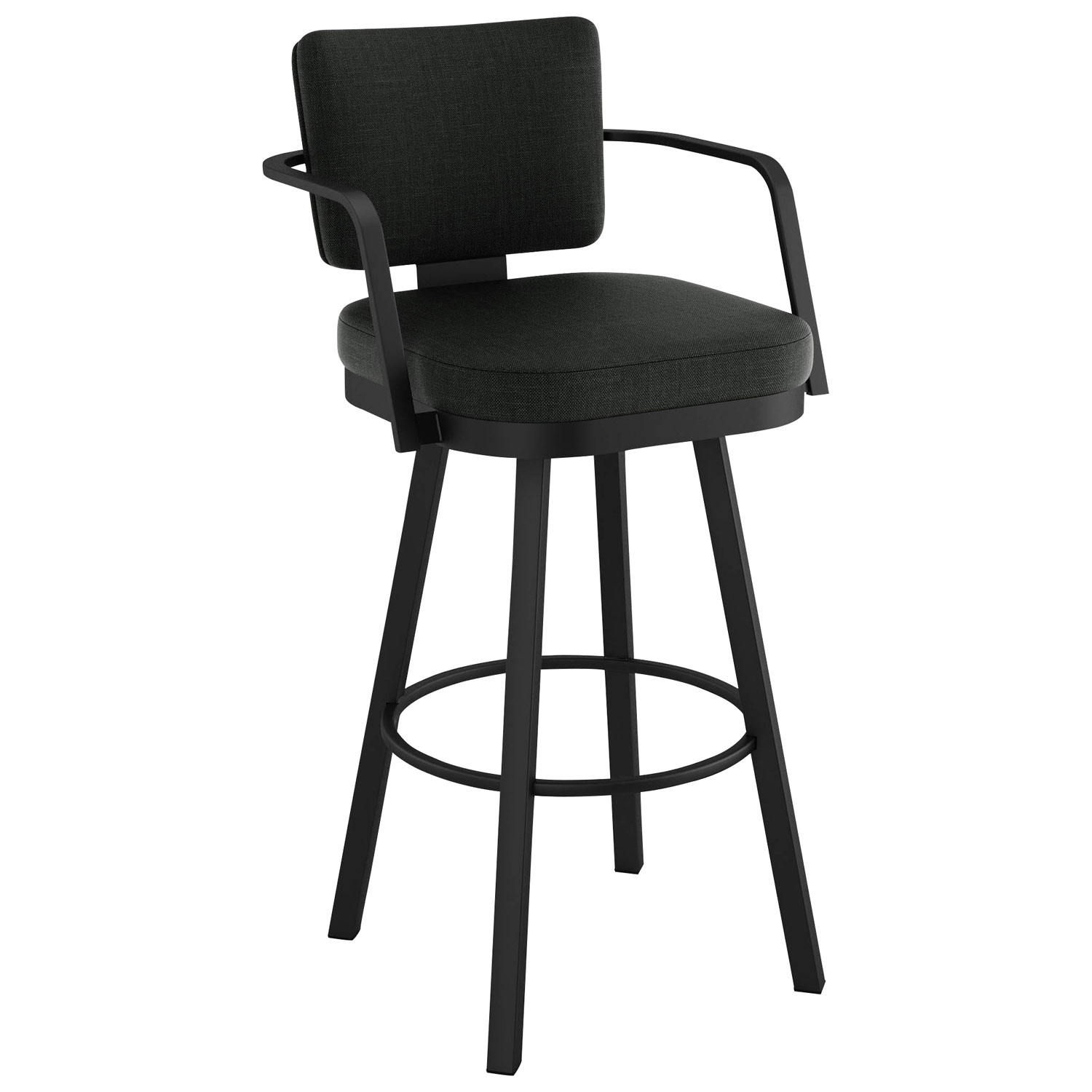 Thea Rustic Country Counter Height Barstool - Black/Black