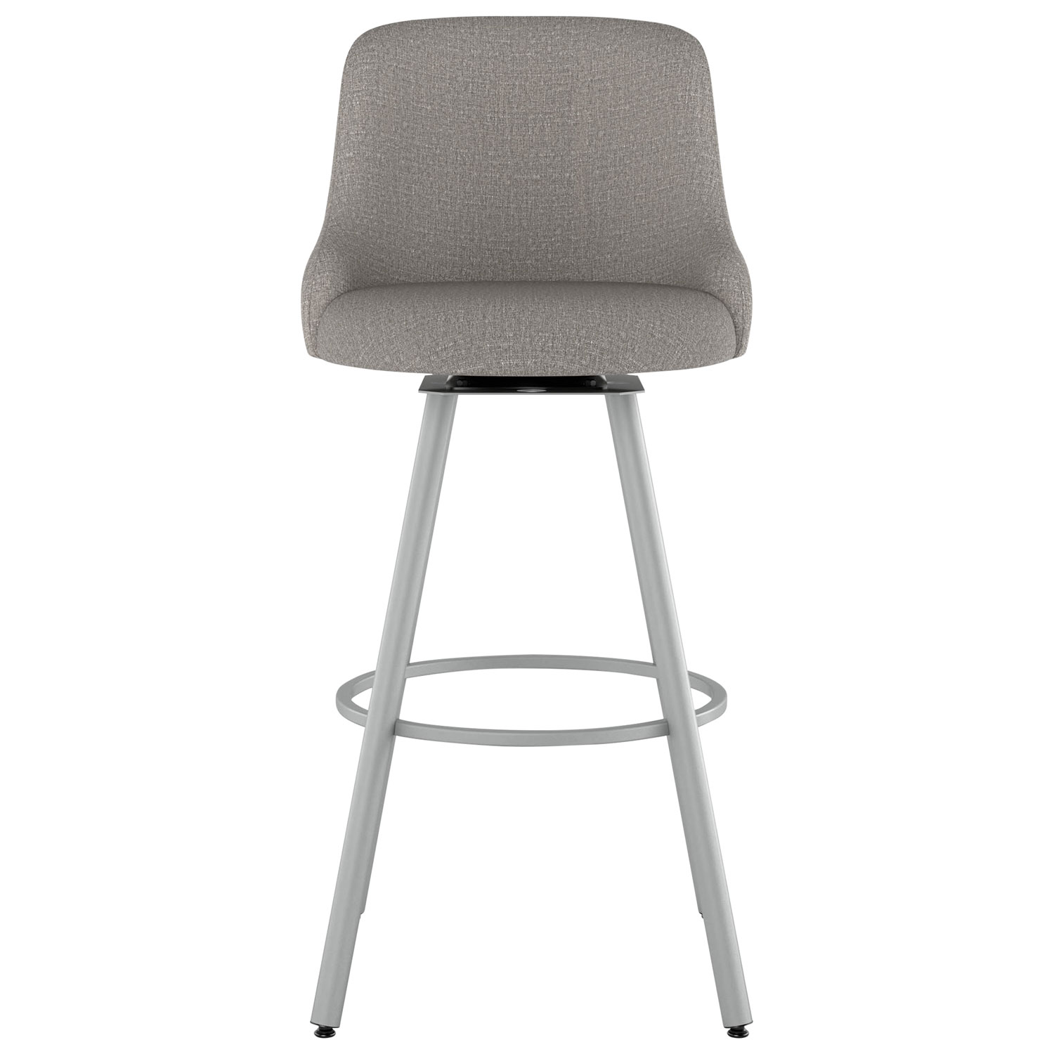 Tabouret de bar traditionnel à hauteur de comptoir Kelsea - Gris argenté/Gris brillant