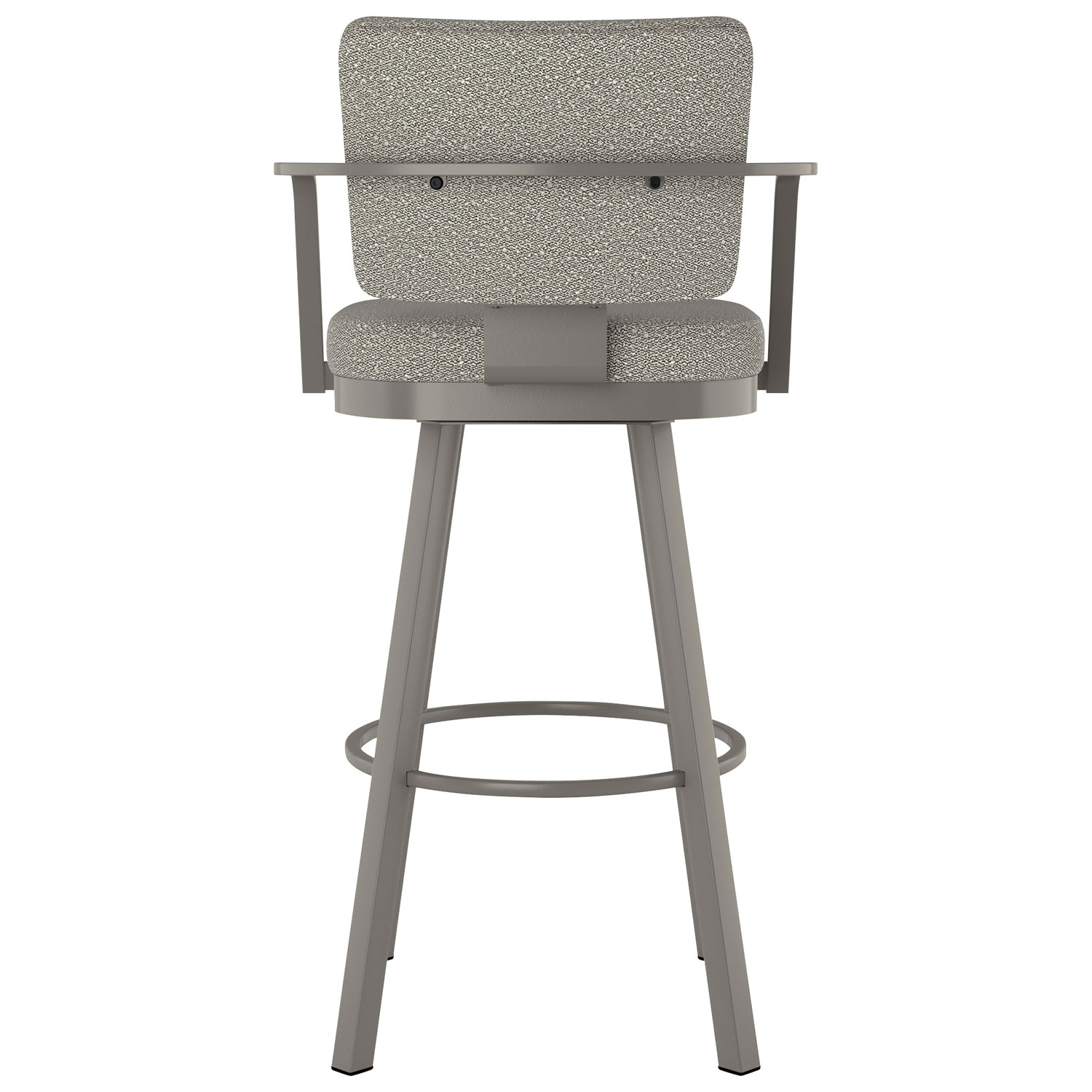 Tabouret de bar rustique à hauteur de bar Thea - Tissu bouclé gris-beige/Gris