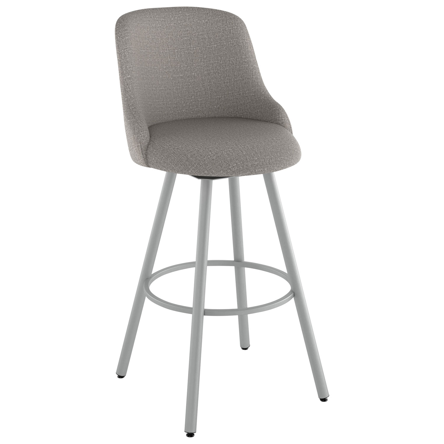 Tabouret de bar traditionnel à hauteur de bar Kelsea - Gris argenté/Gris brillant