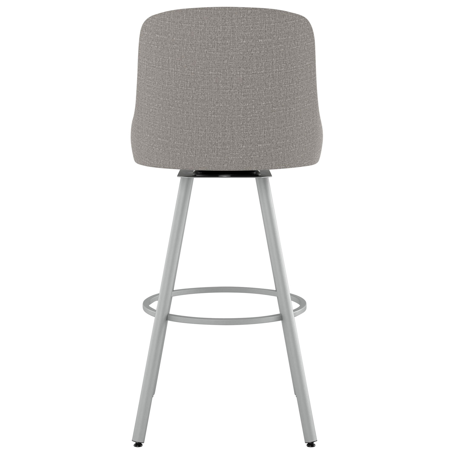 Tabouret de bar traditionnel à hauteur de bar Kelsea - Gris argenté/Gris brillant