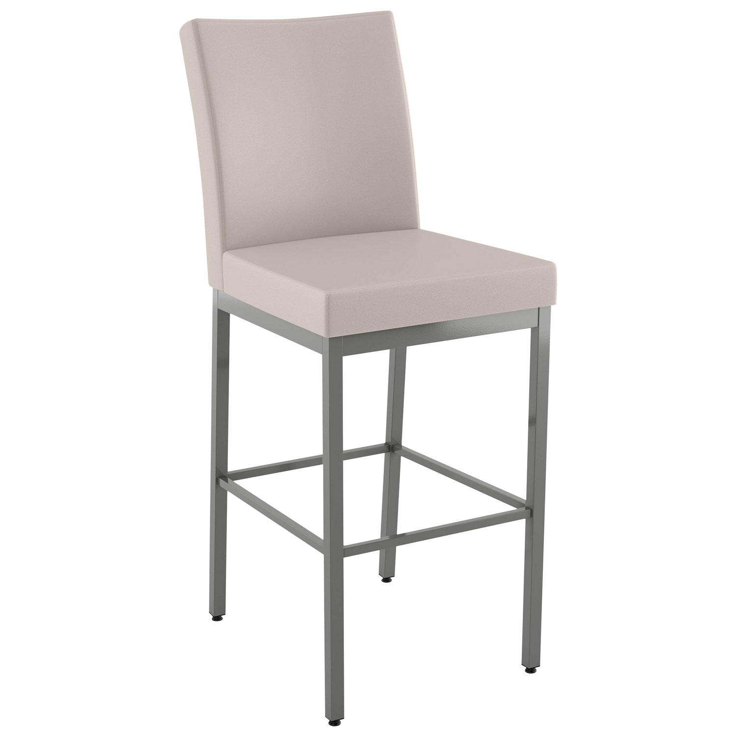 Tabouret de bar traditionnel à hauteur de bar Perry - Crème/Gris