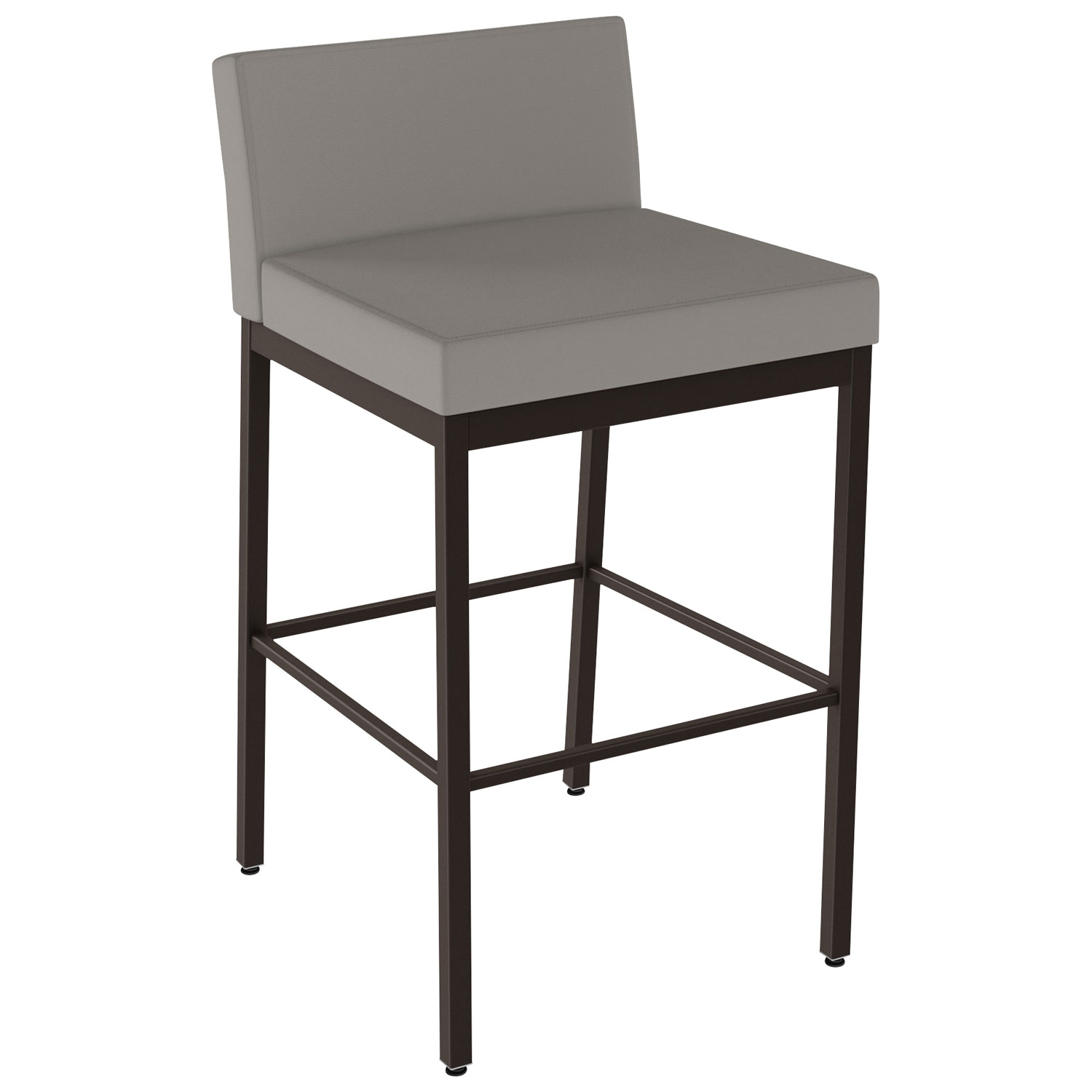 Tabouret de bar contemporain à hauteur de comptoir Fairfield Plus - Gris-taupe/Brun