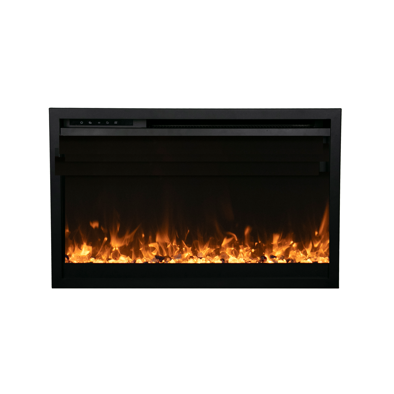 Foyer électrique TRD Xtra Slim de 26 po avec garniture en verre et télécommande