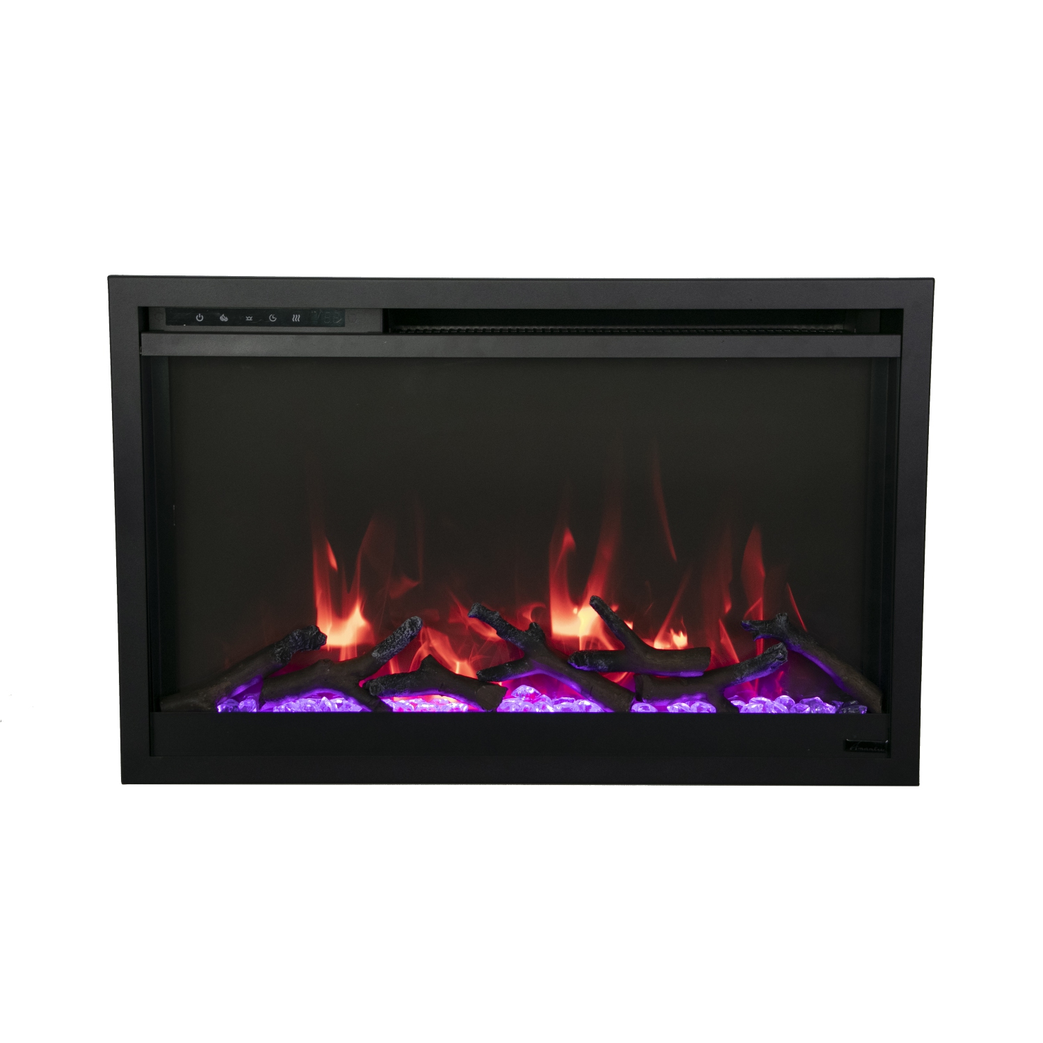 Foyer électrique TRD Xtra Slim de 26 po avec garniture en verre et télécommande