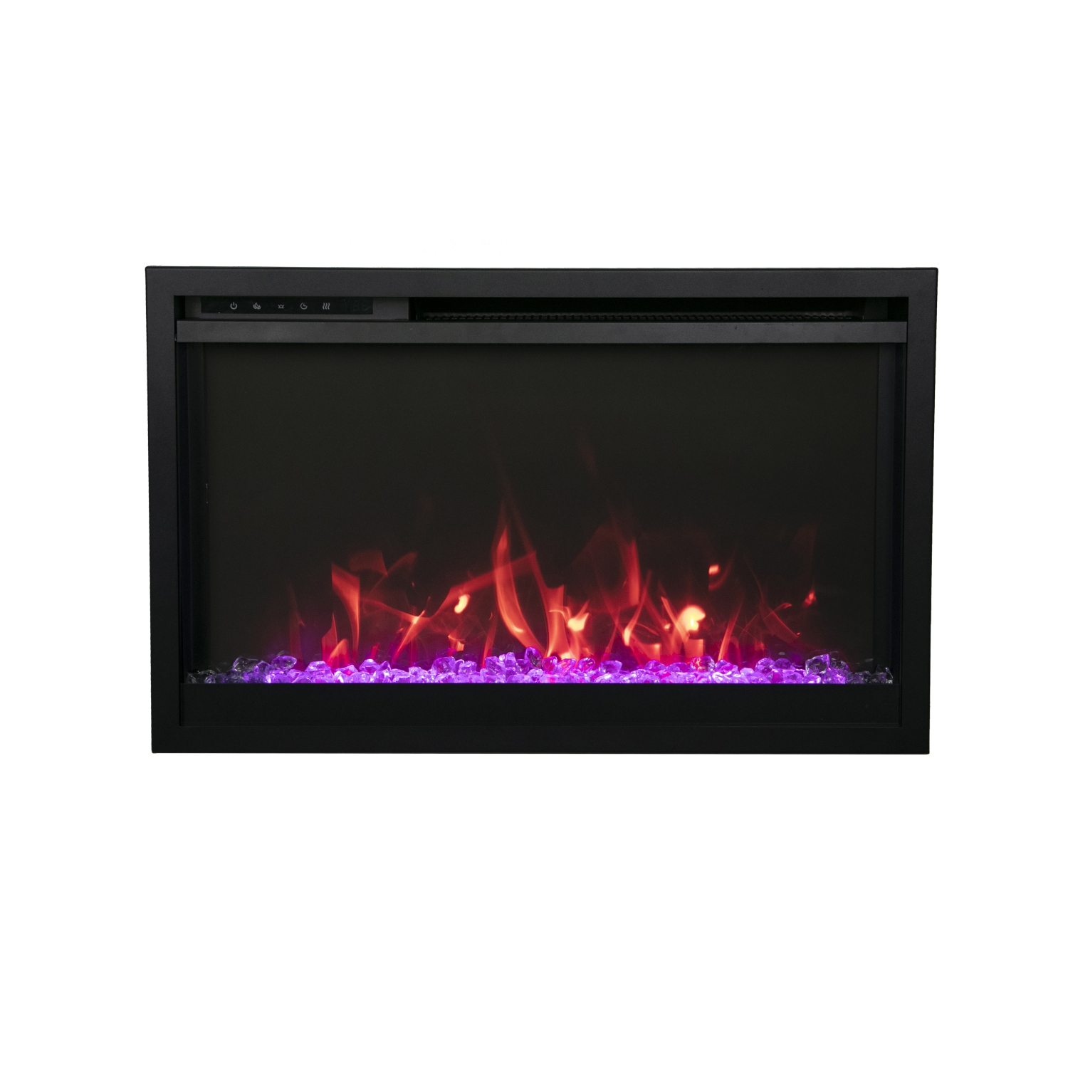 Foyer électrique TRD Xtra Slim de 26 po avec garniture en verre et télécommande