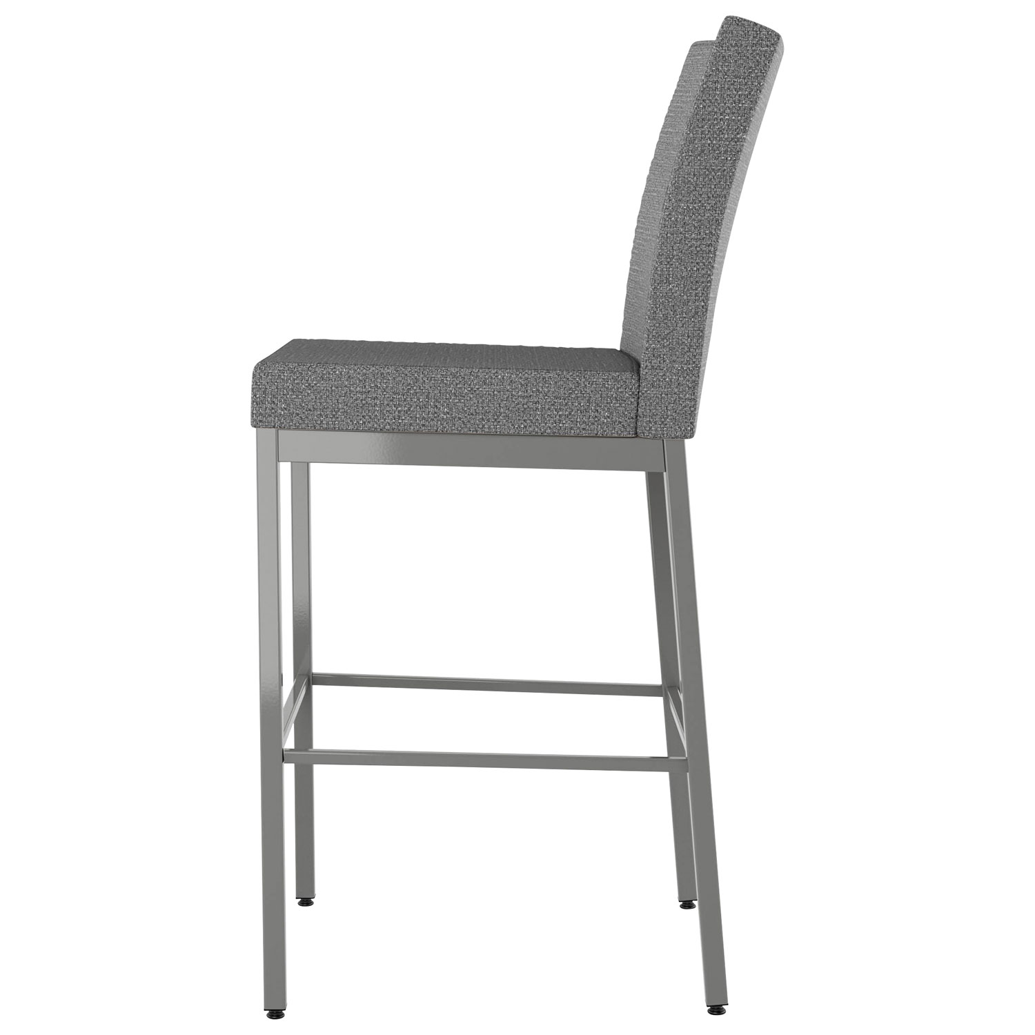 Perry Plus Traditional Counter Height Barstool - Grey Woven/Metallic Grey