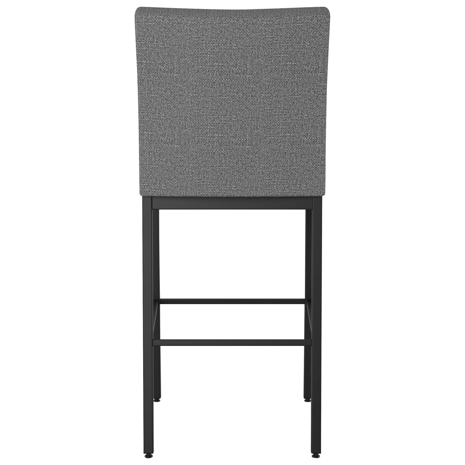 Tabouret de bar traditionnel à hauteur de bar Perry Plus - Gris tissé/Noir