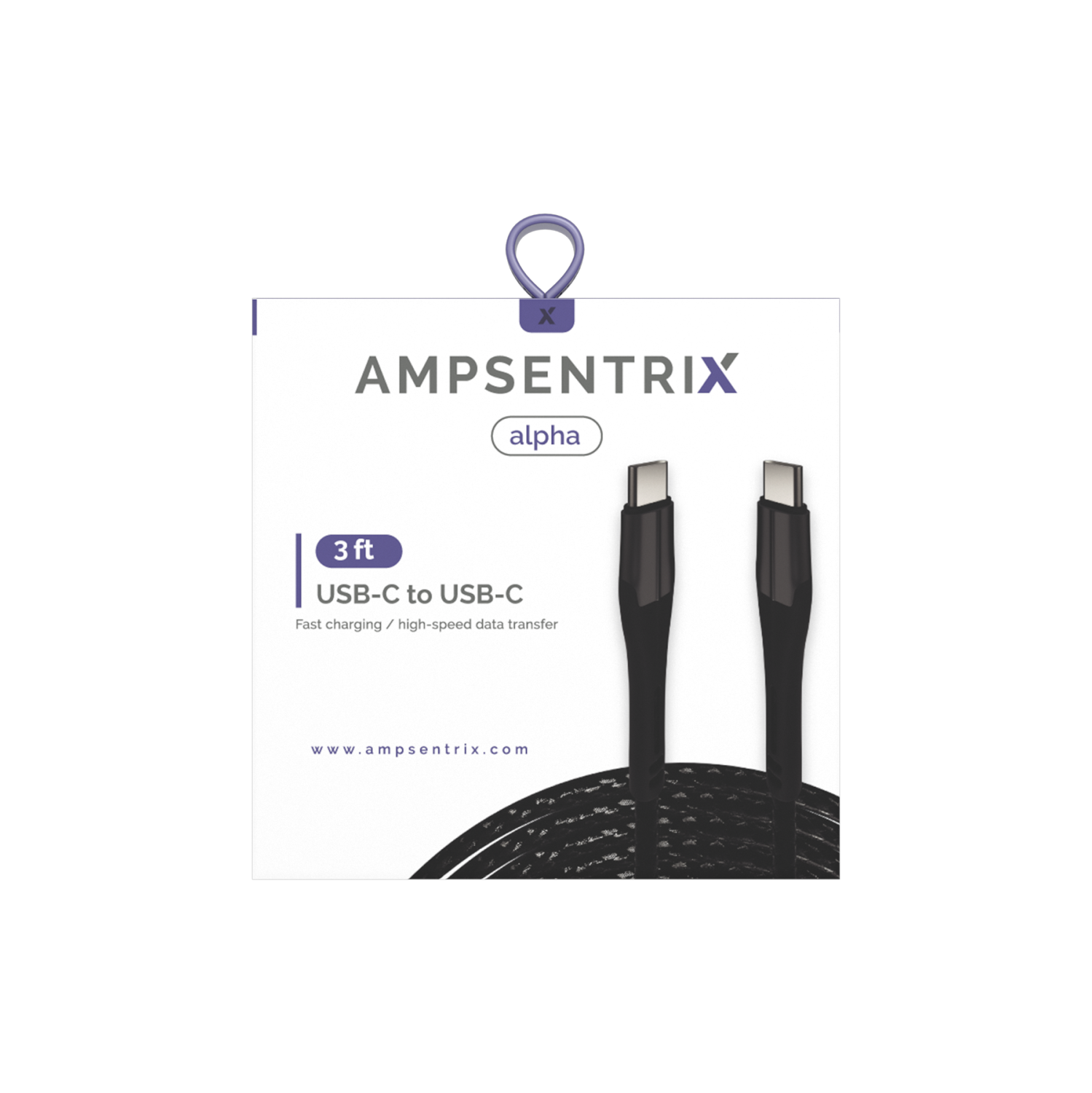 Replacement 3 ft USB Type C To USB Type C Cable (Black)