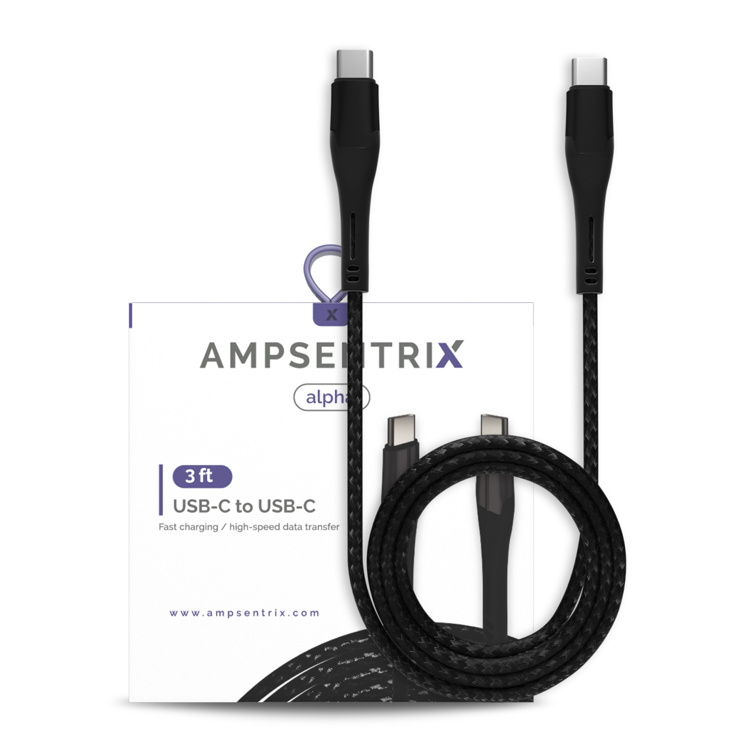 Replacement 3 ft USB Type C To USB Type C Cable (Black)