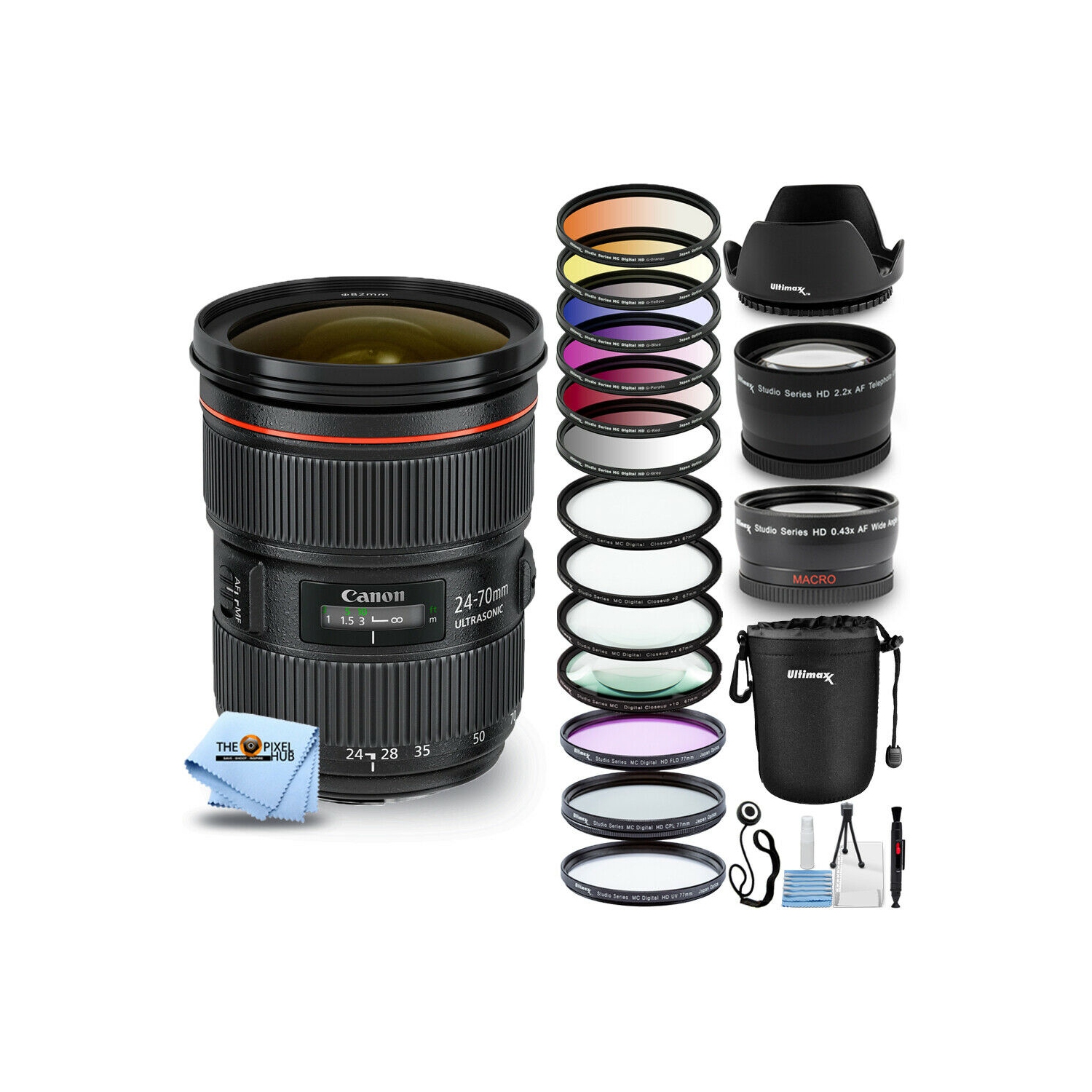 Canon EF 24-70mm f/2.8L II USM Lens 5175B002 - 12PC Accessory Bundle